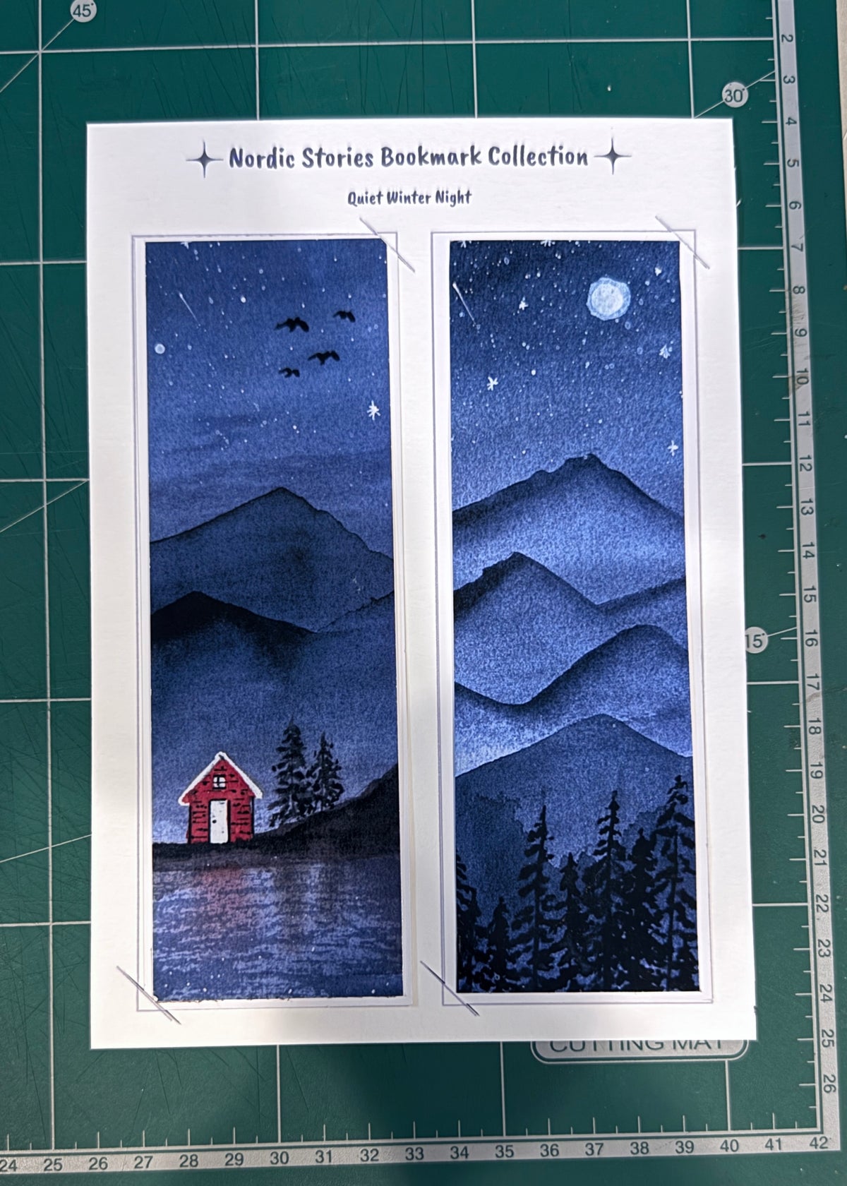 Nordic Starry Night Bookmark Set of 8
