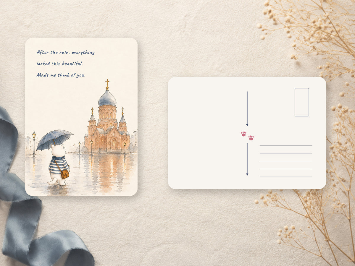Wish You Were Here — Set of 5 Illustrated Postcards