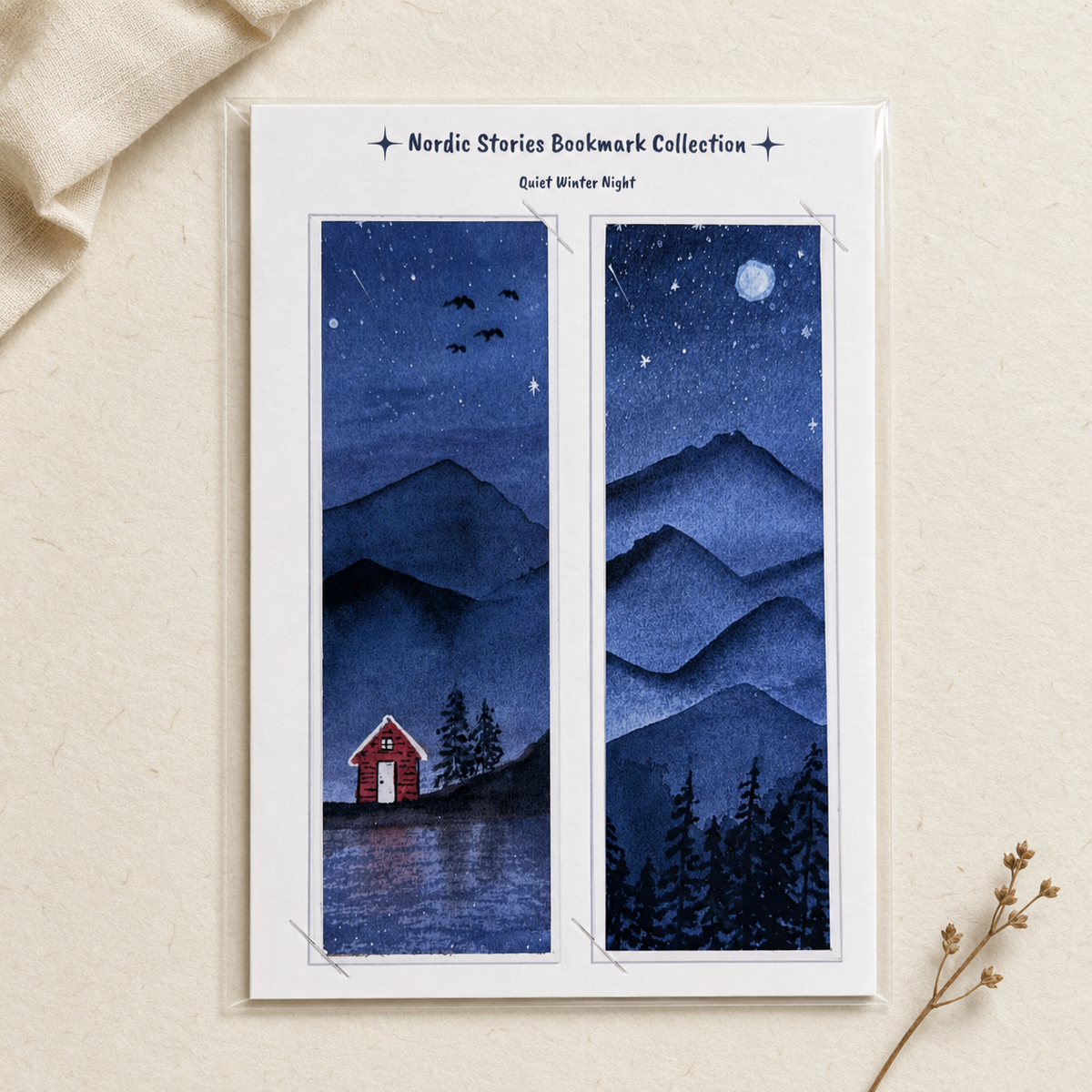 Nordic Starry Night Bookmark Set of 8
