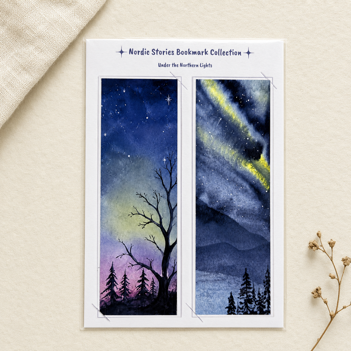 Nordic Starry Night Bookmark Set of 8