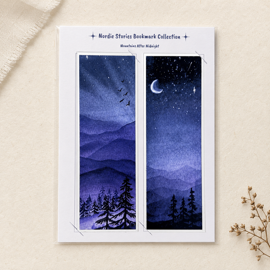 Mountains After Midnight Bookmark set of 2