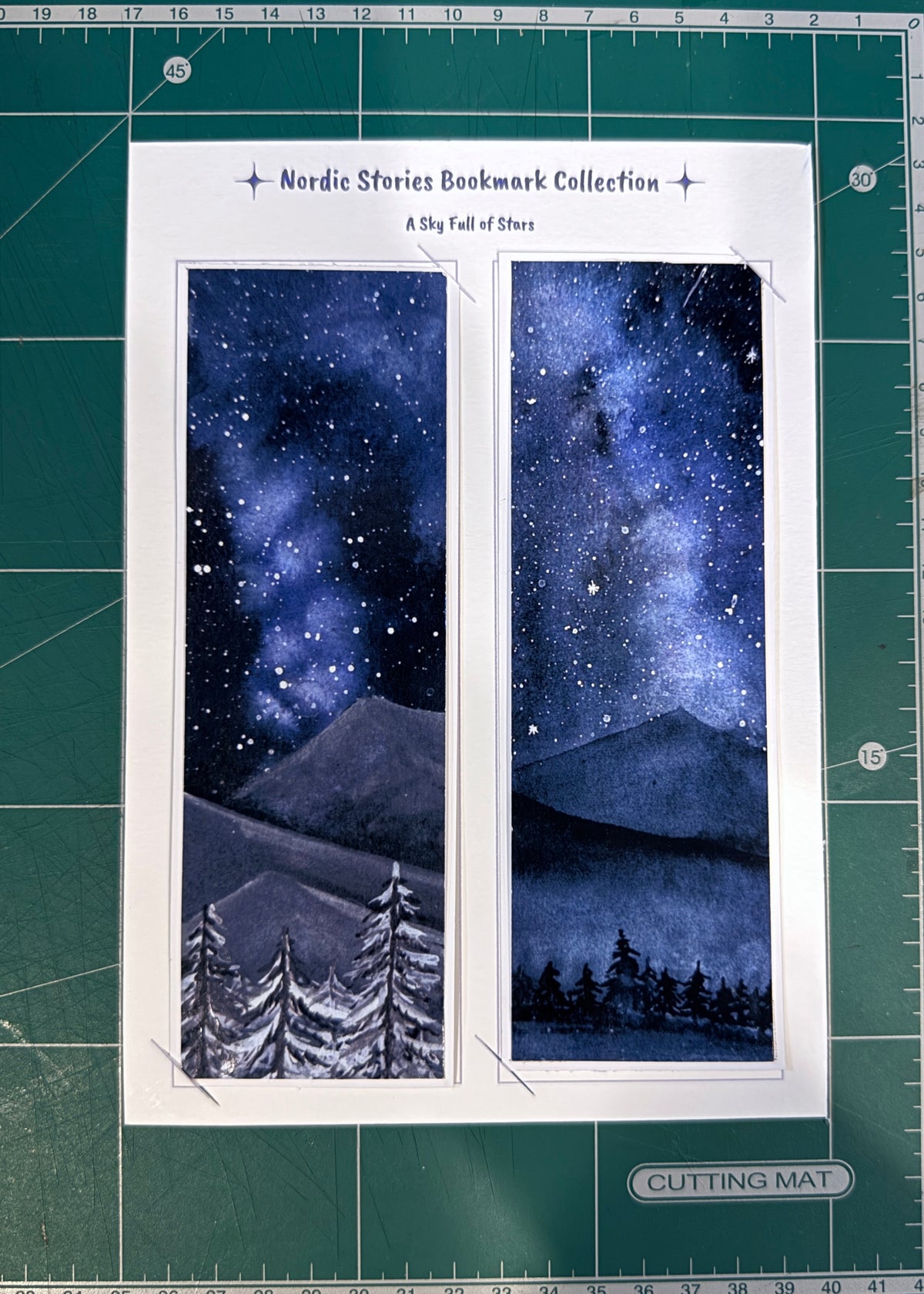 Nordic Starry Night Bookmark Set of 8