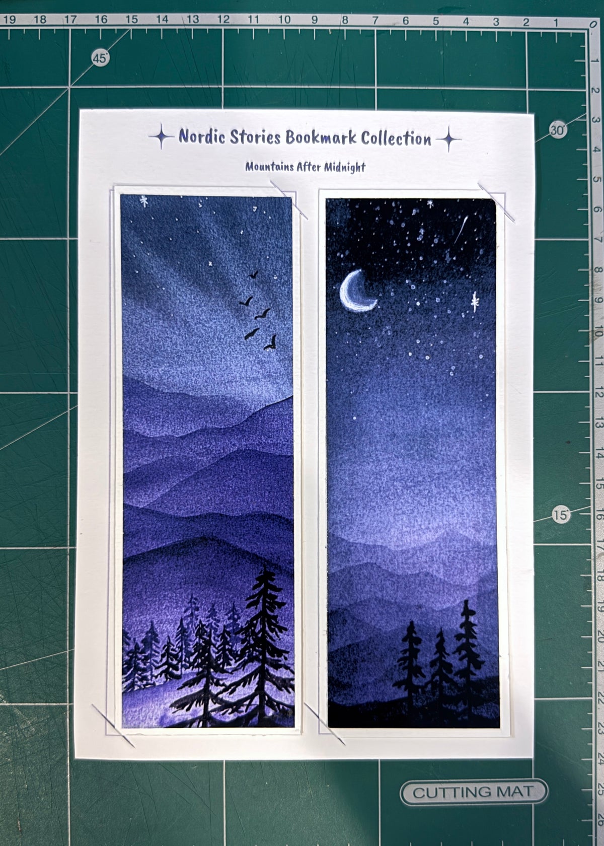 Nordic Starry Night Bookmark Set of 8