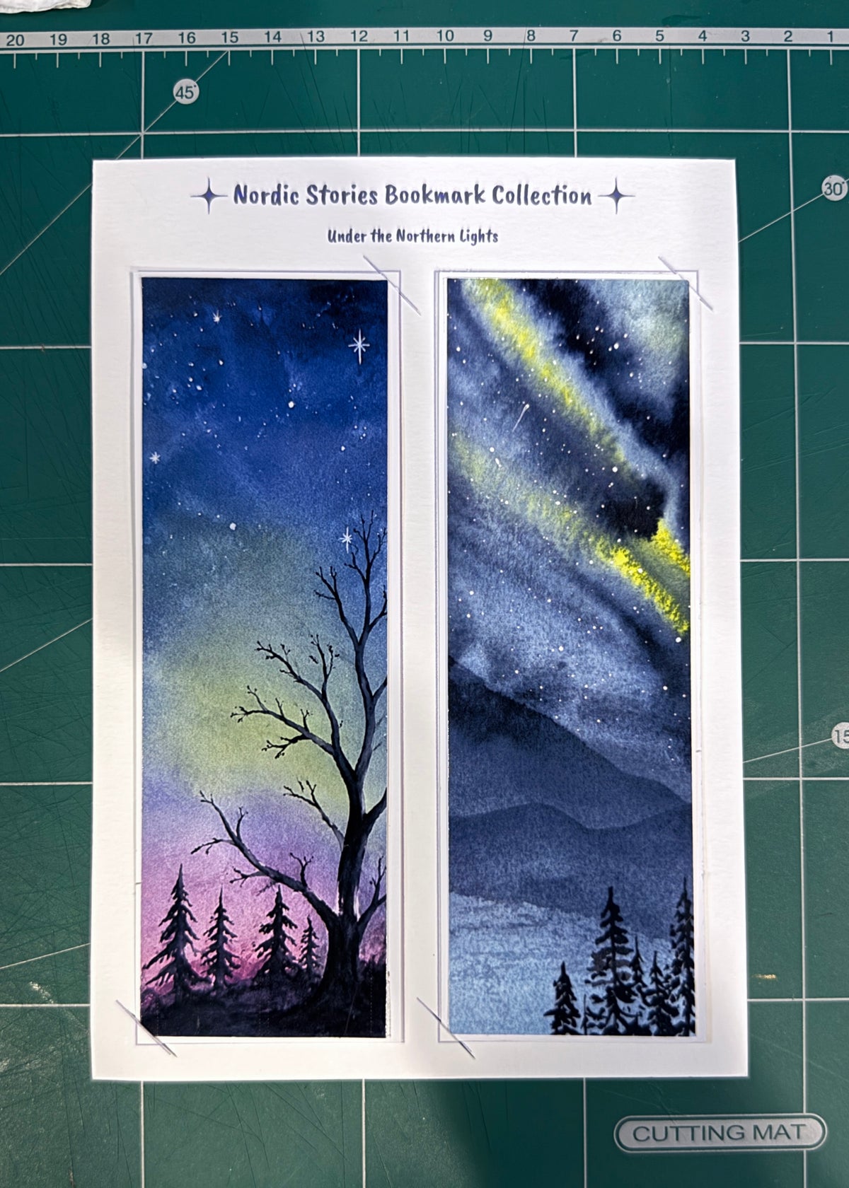 Nordic Starry Night Bookmark Set of 8